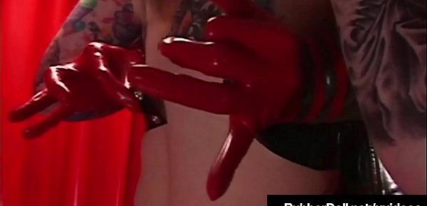  Slave Punisher RubberDoll Pussy Fucks Her Blonde SeX Servant